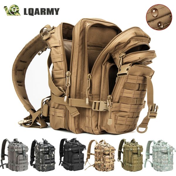 

outdoor bags men army military tactical backpack 1000d polyester 30l 3p softback outdoor waterproof rucksack hiking camping hunting bags 230