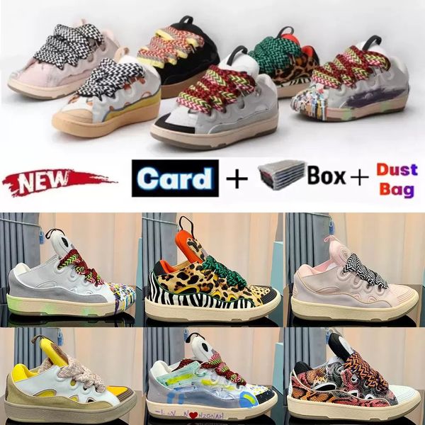 

2023 designer fashion women shoes mens womens sneaker embossed suede leather curb sneakers rubber platform loafers breathable size 35-46