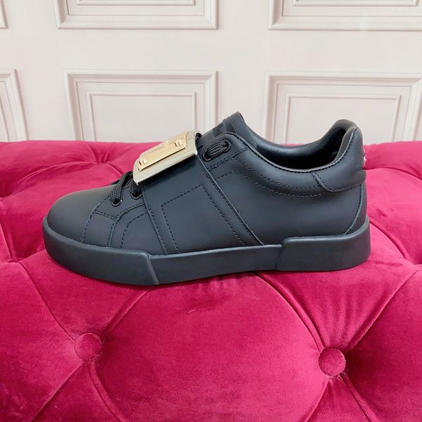 

luxury brand casual shoe genuine leather vintage classic plaid trainers vintage fashion trainer trainers for men and women 0722, Black