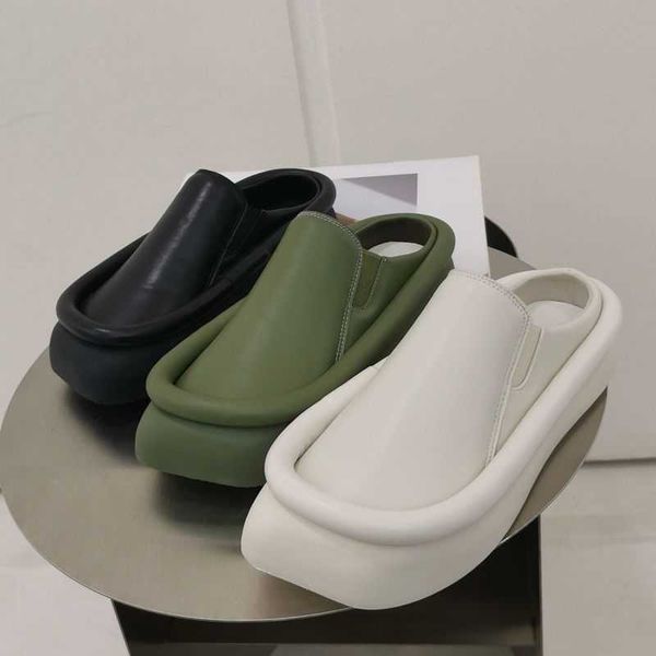 

slippers apanzu women sandals 2022 summer new platform slippers ladies heels women luxury wedges slides beach mules female sabot g230206, Black