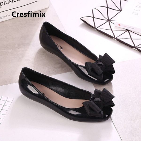 

dress shoes women fashion comfortable soft jelly flat shoes lady waterproof bow tie flats cute sweet shoes zapatos planos de mujer e377 2302, Black