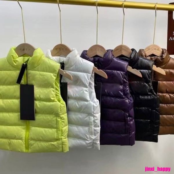 

kids vest tnf goose jackets coat down cotton waistcoat designs mens and women's north jacket keep warm coat, Blue;gray