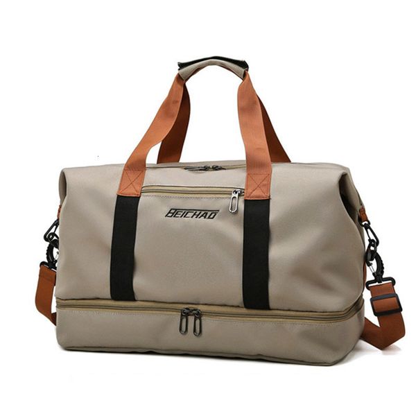 

duffel bags travel bags for women large capacity sports shoulder handbags waterproof weekend female messenger tote dry and wet 230204