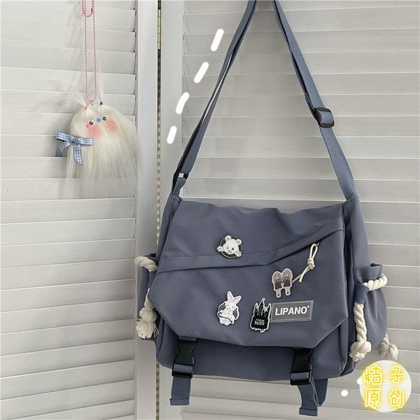 

evening bags fashion shoulder bags for school teens fun anime cartoon large size crossbody bag for girl canvas hip hop 230204