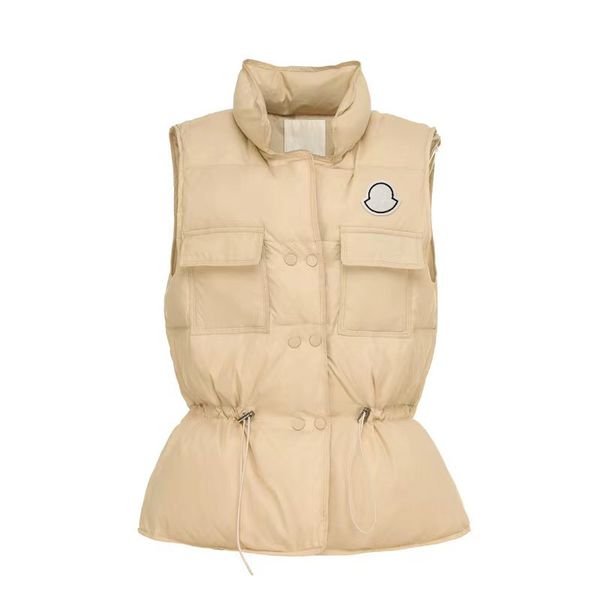 

winter jacket women's waist down vest women's vest parker coat elastic coat waterproof men's and women's windbreaker thi, Black;white