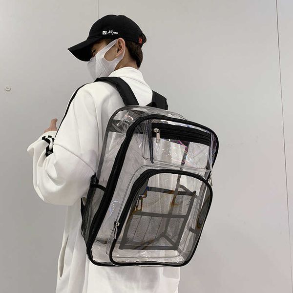 

pvc backpack pvc schoolbag large capacity backpack pvc transparent backpack