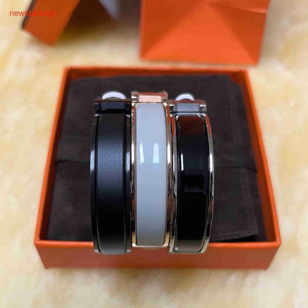 

h homee designer bracelets online store black knight enamel h button couple fashion matching classic letter universal men's and women&#, Golden;silver