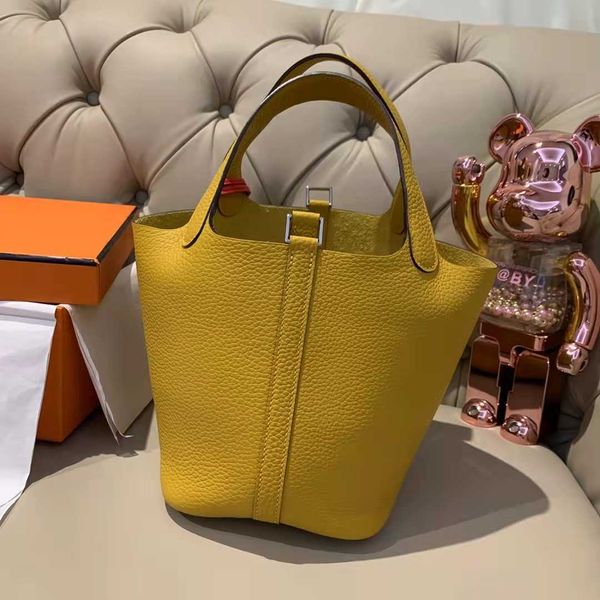 

designer herme bags for women home h's hand-sewn wax thread customized vegetable basket leather portable bucke0f43