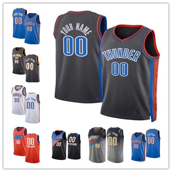 

men women youth oklahoma''city thunder''custom 55 darius bazley 21 aaron wiggins 12 lindy waters iii 17 aleksej pokusevs, Black;red