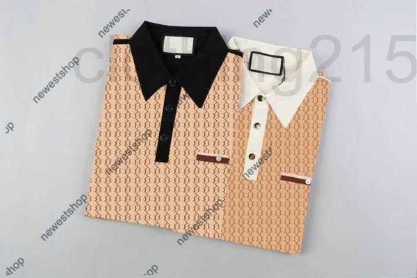 

men's polos designer 2022 spring europe mens polos shirts designer men classical letter print t shirt montage lapel cotton stripe splic, White;black