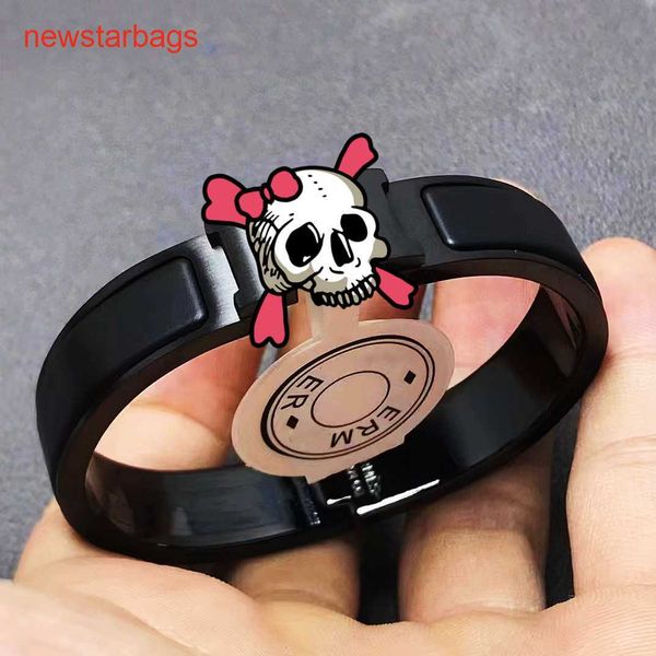 

h homee designer bracelets online store h letter black knight series frosted titanium steel jewelry couple price, Golden;silver