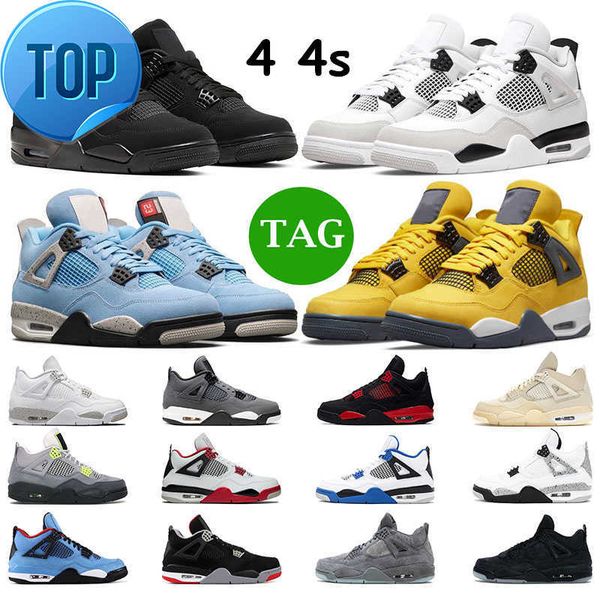 

retro men basketball shoes 4s jumpman 4 military black cat kaws grey sail white cement cactus jack women trainers outdoor sneakers