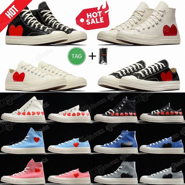 

all stars shoe cdg canvas play love with eyes hearts 1970 1970s big eyes beige black classic casual skateboard sneakers 35-44 designer l7cc#