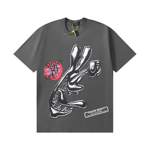 

t-shirt men tee fashion trav outwears sco designer loose high street worn wash easy limited vintage short sleeve co-branded lovers double-ya, White;black