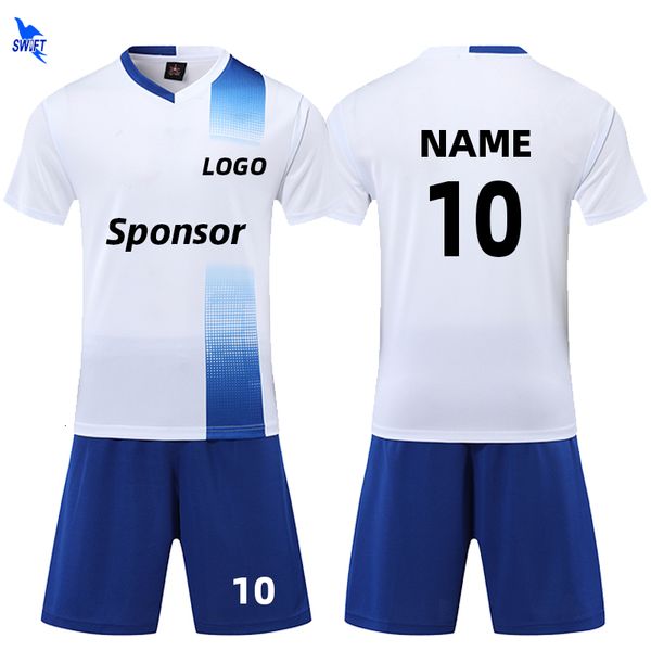 

running sets customize soccer uniforms blank football jerseys futsal tracksuit kits men women kids team training set sports suit 230206, Black;blue