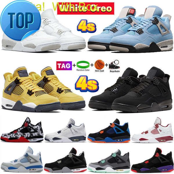 

retro usually 10-30days delivered university blue 4s 4 basketball shoes white oreo lightning bred black cat men designer sneakers shimmer pa