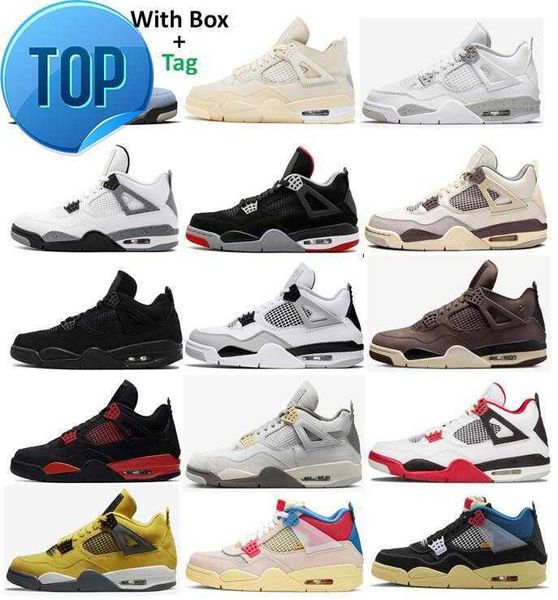 

4s white oreo university blue bred sail amm basketball shoes men 4 midnight navy craft pn dust white cement black cat fire red infrared thun