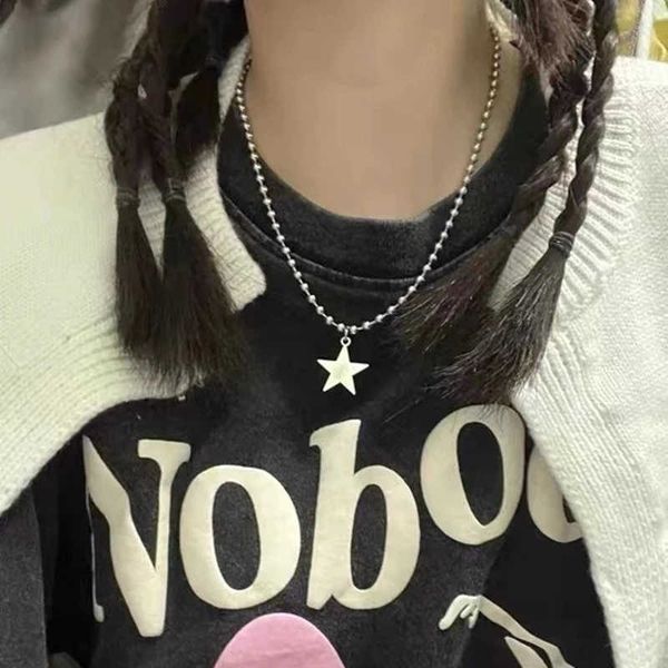 

necklaces fashion simple vintage antique silver color star pendant necklace for women jewelry accessories 0206