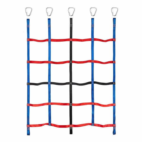 

other sporting goods kids tricolor polyester swing climbing net rope ladder for children outdoor treehouse gym playground obstacle course tr