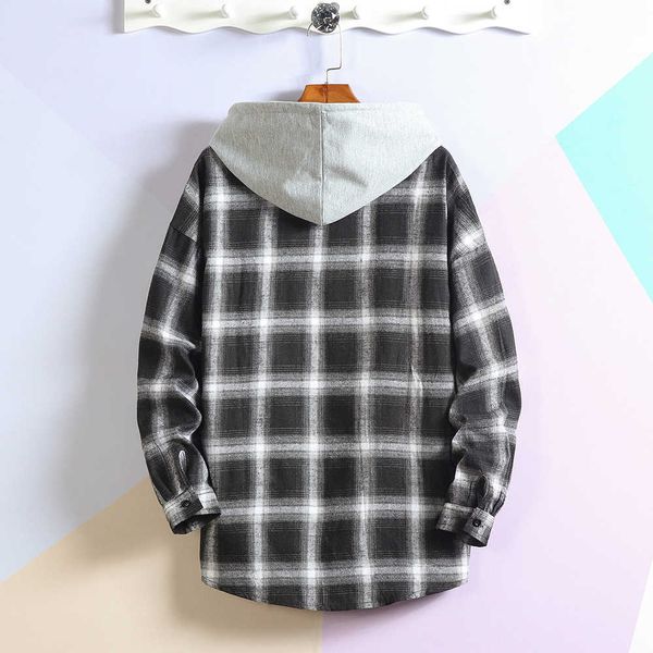 

men's jackets 2022 spring new hong kong style single-breasted shirt loose casual student wearing long sleeve hoodie y2302, Black;brown