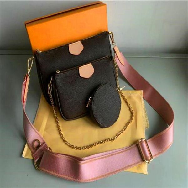 

3pieces set bags high qulity designer womens handbags multi pochette accessories crossbody bag fashion handbag shoulder female pur275p