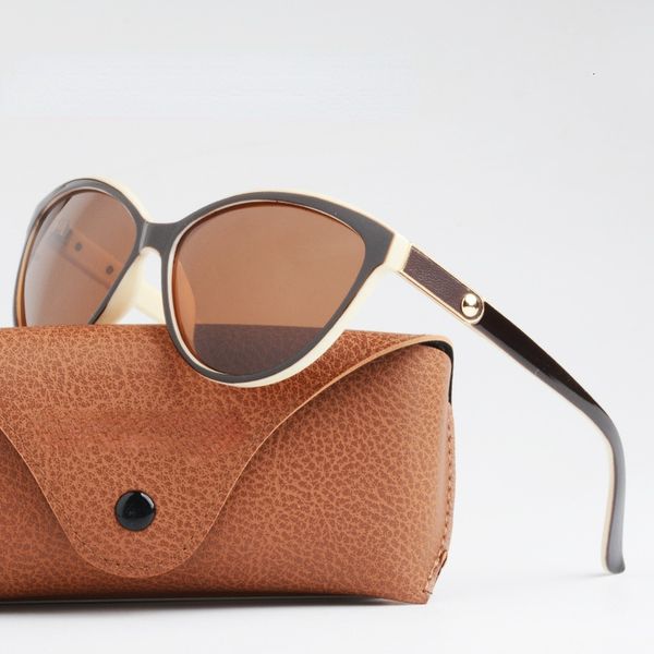 

sunglasses luxury hd polarized women sunglasses fashion ladies vintage brand designer cat eye glasses woman female sun glasses 230206, White;black