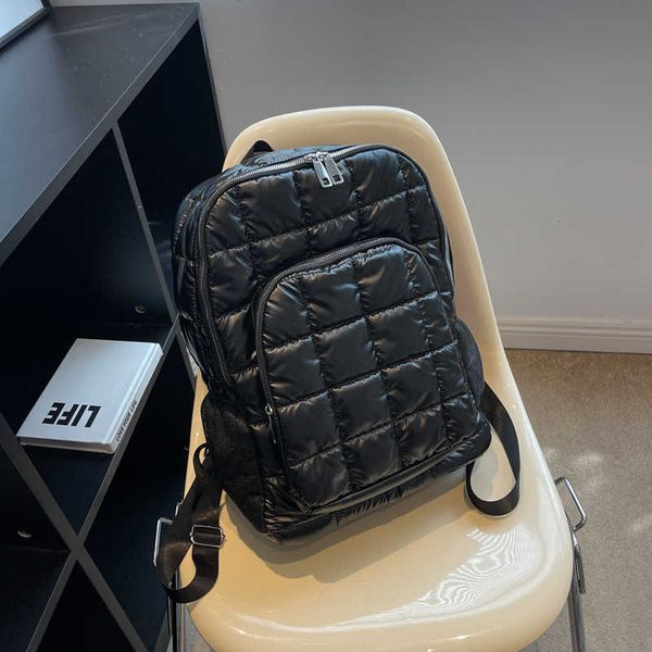 

women's backpack new autumn and winter net red high beauty small crowd large capacity class cotton clothes backpack woman