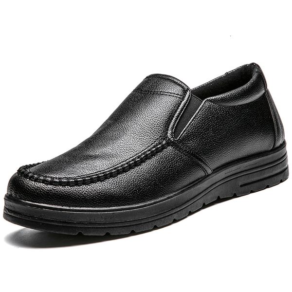 

dress shoes men loafers light leather casual shoes autumn male outdoor walking shoes comfortable mens sneakers soft loafers men's shoes, Black