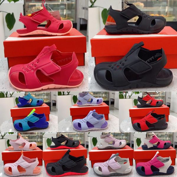 

kids shoes designer baby beach hole sandals girls boys casual summer shoe children toddler youth infants kid foam slippers ourtdoor runners, Black;red