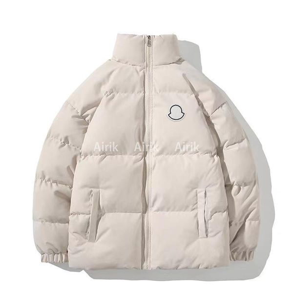 

winter thickened down jacket men's fashion stand collar bread clothing multi-color new loose large size light and thin lovers' cot, Black