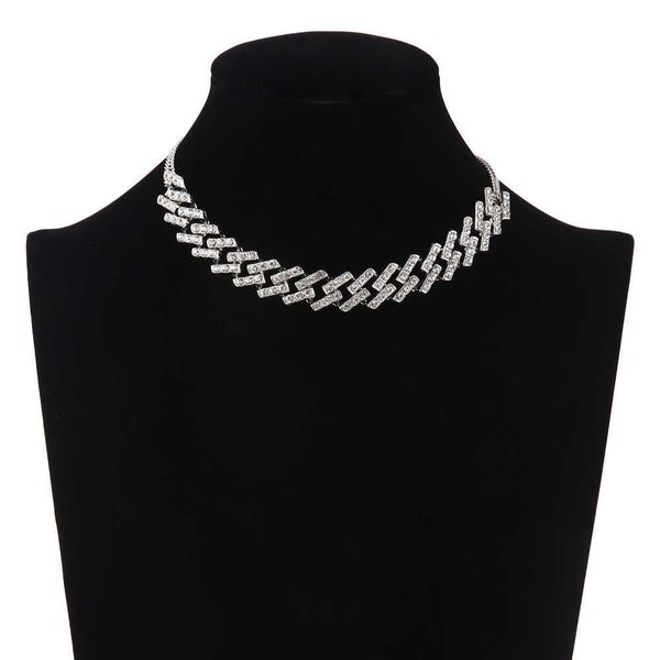 

pendant necklaces necklace cuban link choker statement chains chocker women fall jewellery fashion jewelry on the neck new year gift 0206, Silver