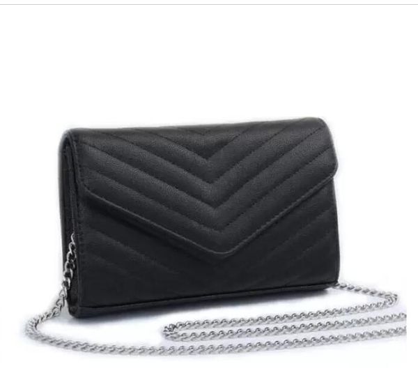 

designer shoulder bags with chain for women fashion luxury leather crossbody handbag black khaki white caviar flap purse messenger