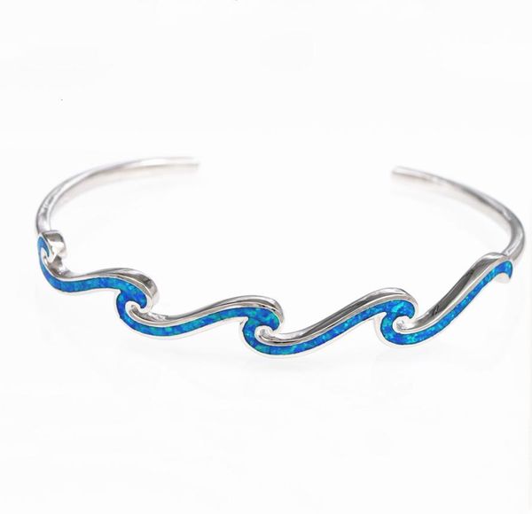 

bangle jlb 015 women039s s blue wavy opal jewelry gift 2211092098449, Black