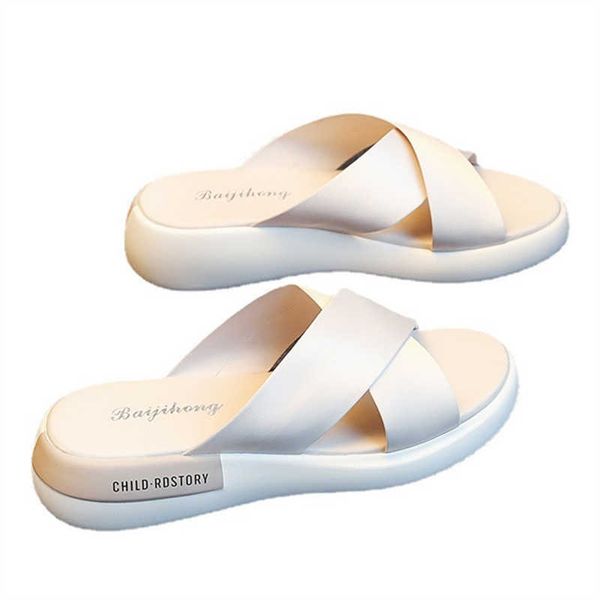 

slippers elevated sole casual slippers lady girls summer breathable soft sandals women open toe fashion solid outdoor slides for street g230, Black