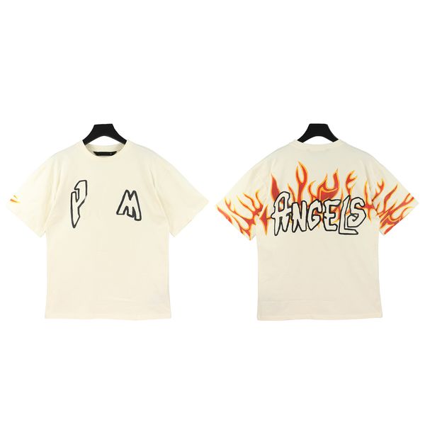 

men's t-shirts chao brand angel letter direct spray printing short sleeve t-shirt palm tree net red youth spring and summer 2023new 2 2, White;black