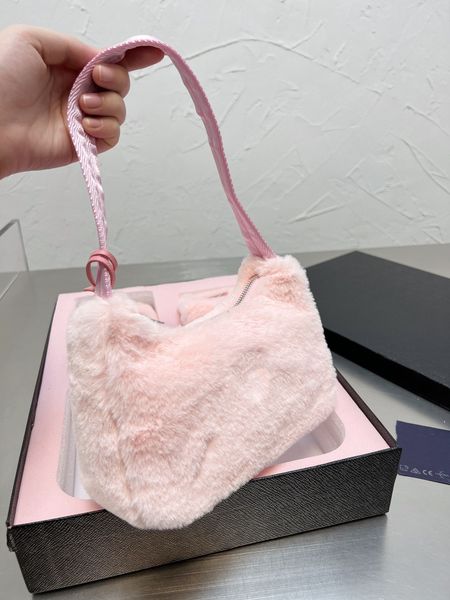 

shopping bag crossbody bag hat scarf underarm bag three-piece set winter style plush fabric cute student