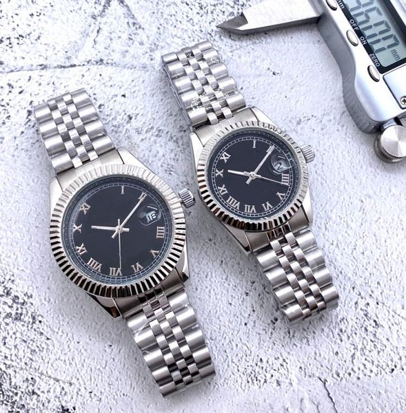 

men's couple women automatic mechanical watch 36/41mm 904l all stainless steel watches women's battery sapphire waterproof wristwa, Slivery;golden