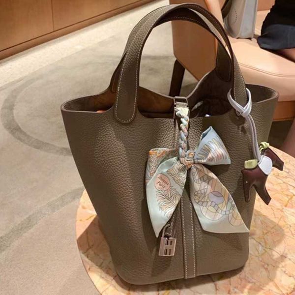 

designer herme bags for women handmade h home vegetable basket lychee grain tc cow leather 18/22 hand sewn por