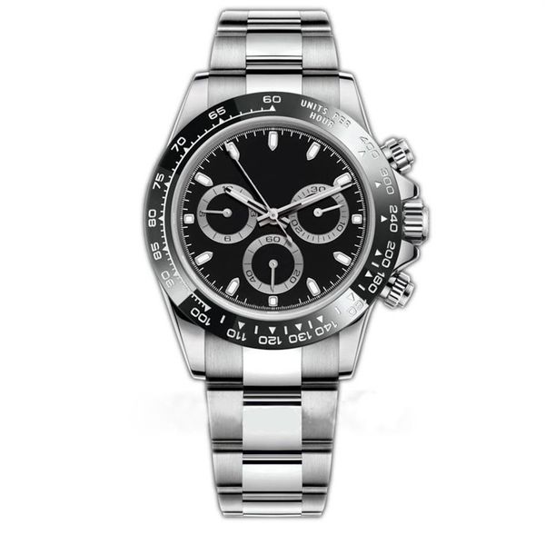 

men business 2813 automatic watch cosmic basel black and white ceramic bezel 316l folding clasp 116500 waterproof mens watch2482, Slivery;brown
