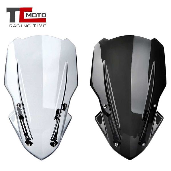 

motorcycle windscreen windshield for kawasaki z900 2017 2018 2019 z 900 wind screen shield with holder bracket accessories 0203