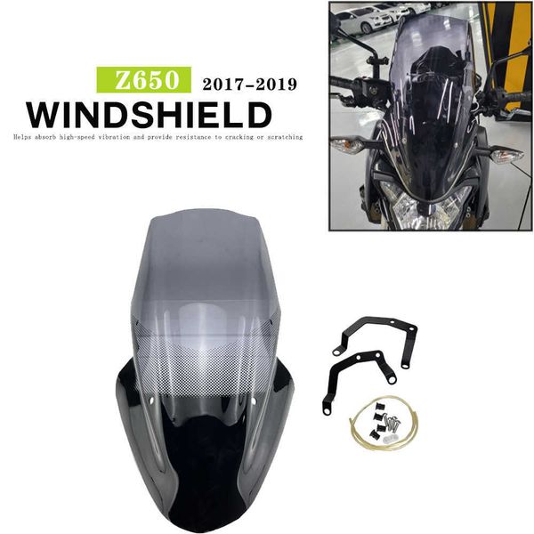 

mtkracing for kawasaki z 650 z650 2017-2019 motorcycle fairing front windshield visor 0203