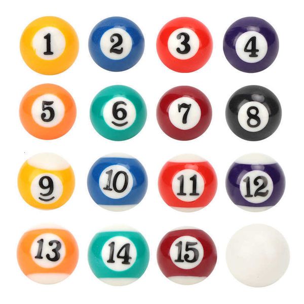 

balls 16pcs ecofriendly resin mini 25cm children billiard ball toy pool table accesssory 230206