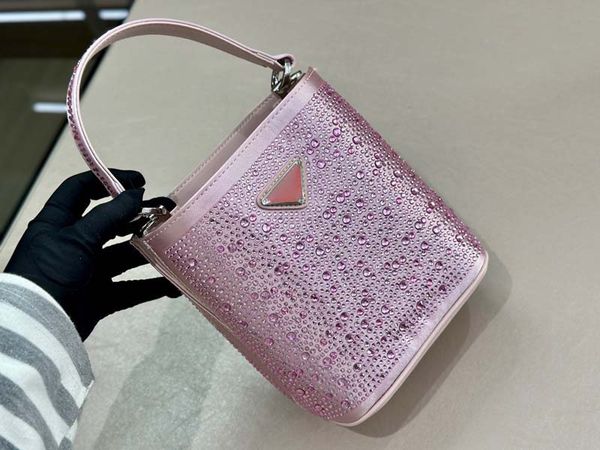 

bucket bag designer women s luxury leather handbag hand-painted finish soft sheepskin lining fashionable and versatile piece