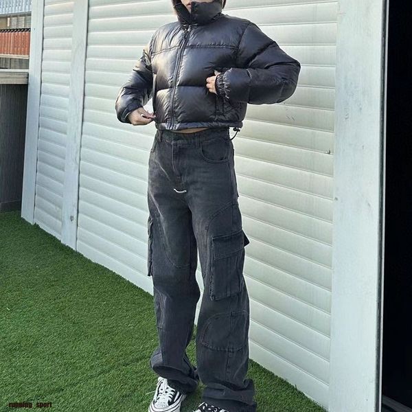 

mens down jacket outfits north black purffer the face coats feather outwear keep warm thick double zipper white duck down filling badge deco, Blue