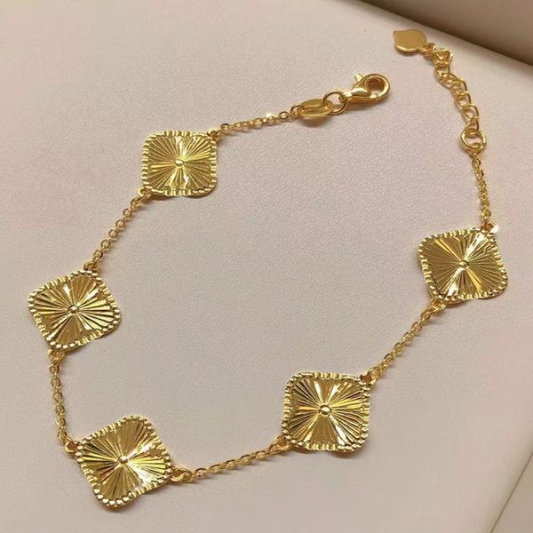 

classic designer gold bracelet link valentines love bracelet 18k gold agate shell pearl mother daughter jewelry wedding mothers day lovejewe, Black