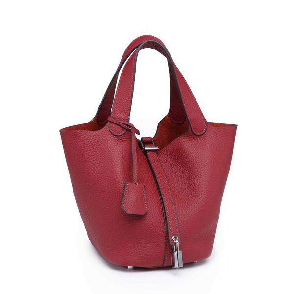 

designer herme bags for women genuine leather bucket with layer of kraft vegetable basket bag 2023 new higq37k