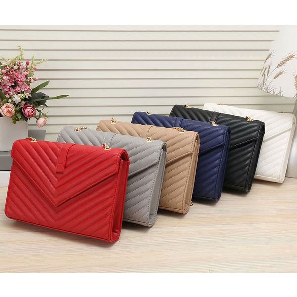 

womens bags designer women leather handbags flap shoulder bag female stripe ladies brand imitation handbag wallets luxury letter logo packag