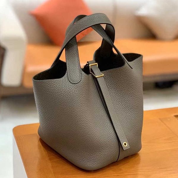 

designer herme bags for women fully hand-stitched french original tc vegetable basket 18cm women's leather han