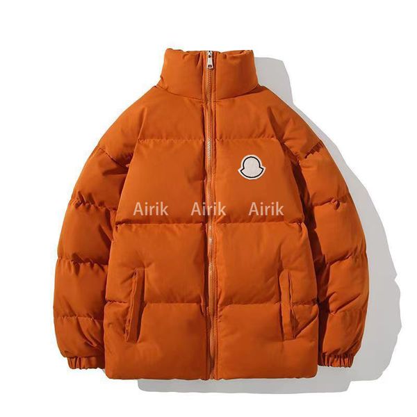 

winter thickened down jacket men's fashion stand collar bread clothing multi-color new loose large size light and thin lovers' cot, Black