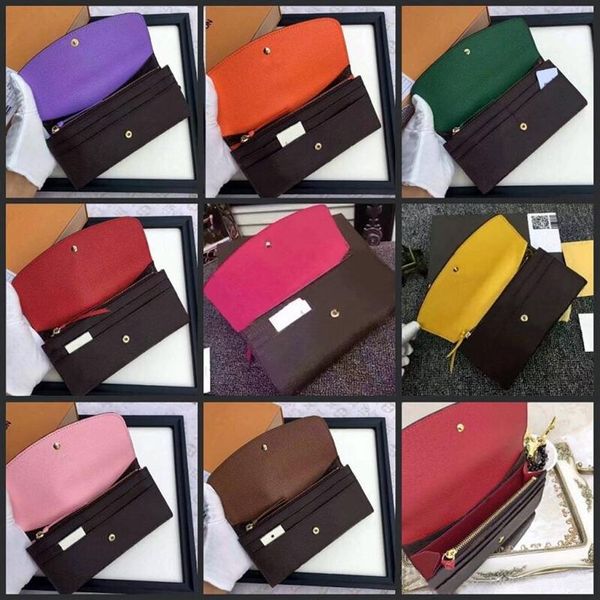 

woman wallet long wallet multicolor designer wallet colourfull business card case original for lady coin purse zipper pocke case216y, Red;black